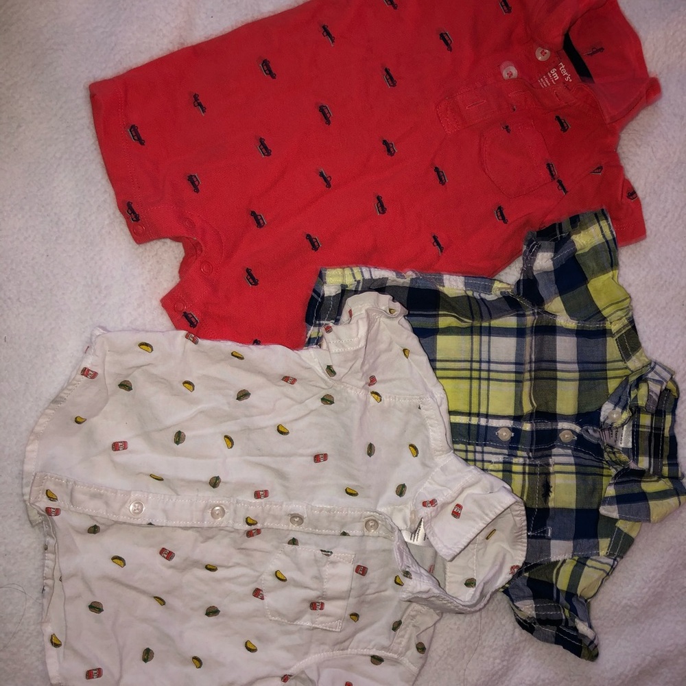 💚BABY BUTTON UPS & ROMPER